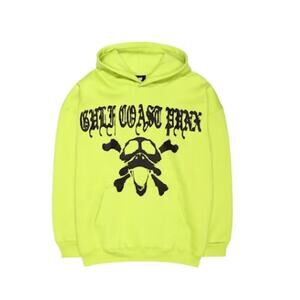G59 Men's Safety Yellow Long Sleeve Punx Hoodie Size XL